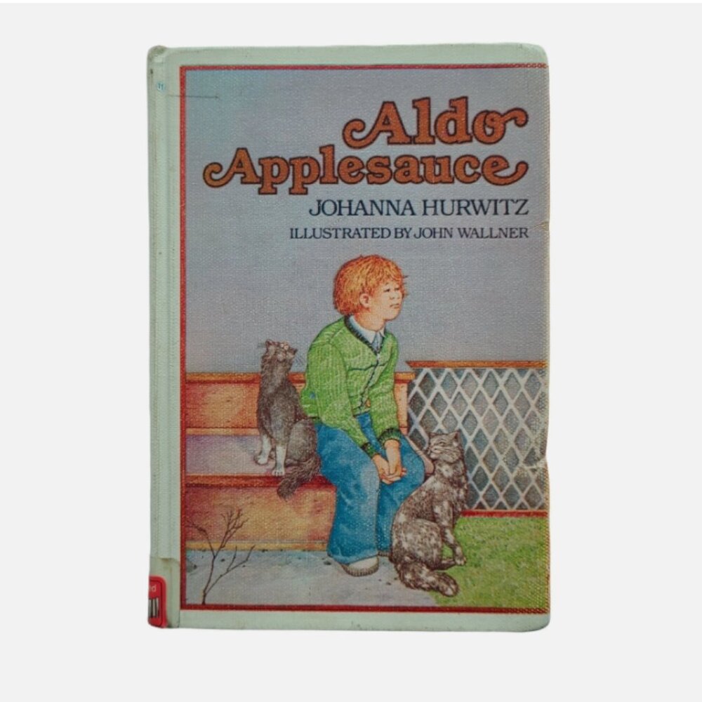 5/$15 Vintage Kids Chapter Book Aldo Applesauce Hurwitz Ex-lib 1979 Water Damage